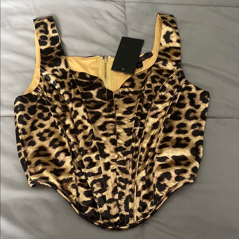 Leopard Print Corset Top